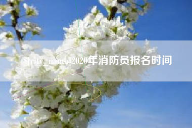 怀化2020年消防员报名时间