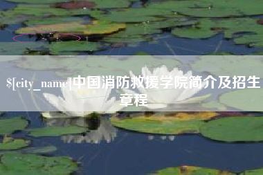 怀化中国消防救援学院简介及招生章程