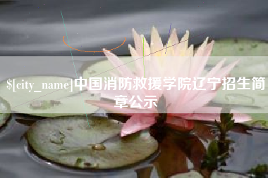 怀化中国消防救援学院辽宁招生简章公示