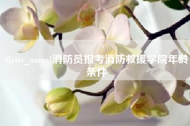 怀化消防员报考消防救援学院年龄条件