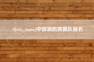 怀化中国消防救援队报名