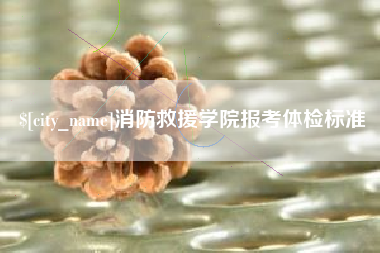 怀化消防救援学院报考体检标准
