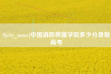 怀化中国消防救援学院多少分录取高考