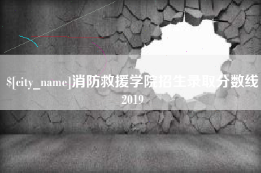 怀化消防救援学院招生录取分数线2019
