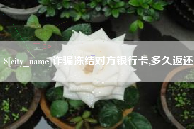 怀化诈骗冻结对方银行卡,多久返还