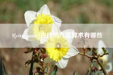 怀化古代的九宫算术有哪些
