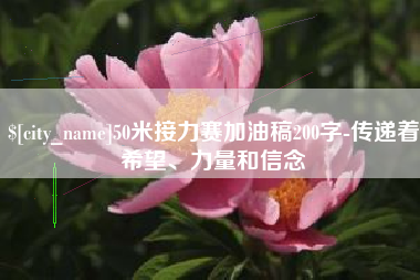 怀化50米接力赛加油稿200字-传递着希望、力量和信念