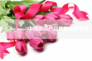 怀化中国消防产品质量信息查询