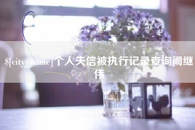 怀化个人失信被执行记录查询阚继伟