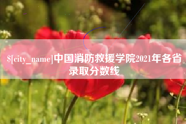 怀化中国消防救援学院2021年各省录取分数线