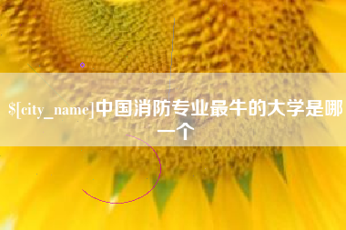 怀化中国消防专业最牛的大学是哪一个