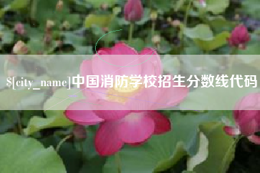 怀化中国消防学校招生分数线代码
