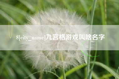 怀化九宫格游戏叫啥名字