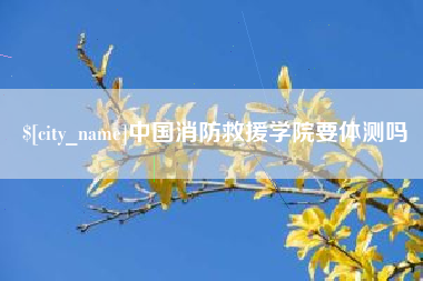 怀化中国消防救援学院要体测吗