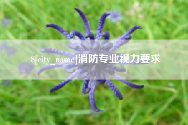 怀化消防专业视力要求