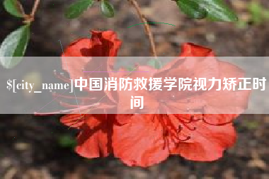 怀化中国消防救援学院视力矫正时间