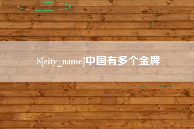 怀化中国有多个金牌