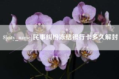 怀化民事纠纷冻结银行卡多久解封