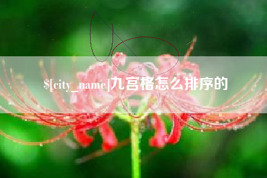 怀化九宫格怎么排序的