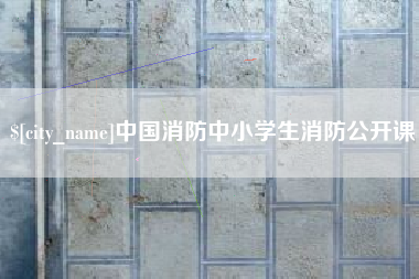 怀化中国消防中小学生消防公开课
