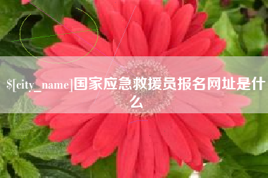 怀化国家应急救援员报名网址是什么