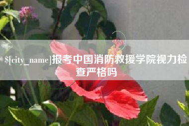 怀化报考中国消防救援学院视力检查严格吗