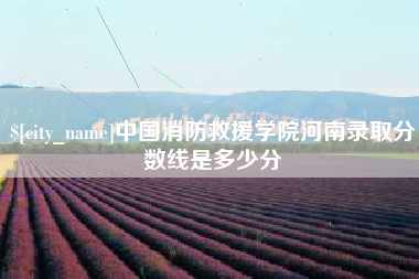 怀化中国消防救援学院河南录取分数线是多少分
