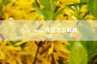 怀化九宫怎么解释