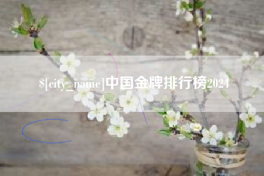 怀化中国金牌排行榜2024