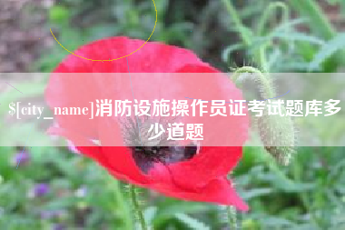 怀化消防设施操作员证考试题库多少道题