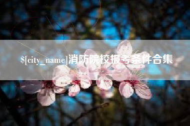 怀化消防院校报考条件合集